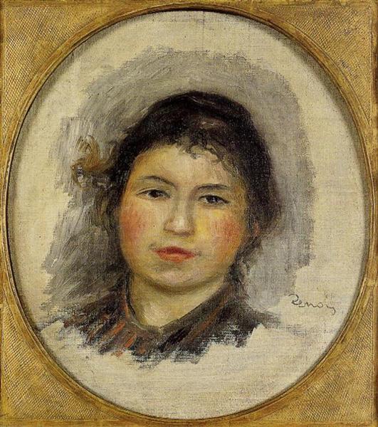 Head of a Young Woman, c.1901 - 1902 - П'єр-Оґюст Ренуар