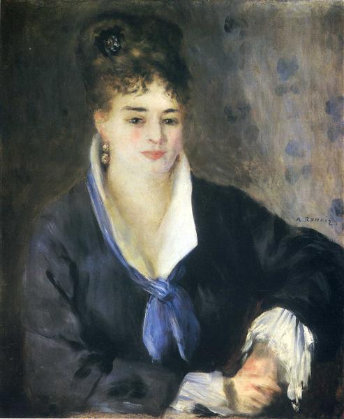 Lady in a Black Dress, 1876 - Пьер Огюст Ренуар