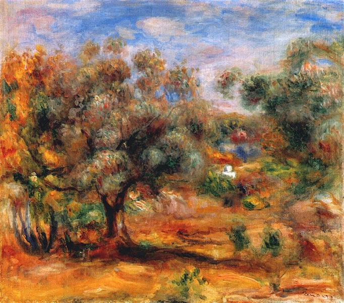 Landscape Near Cagnes, 1909 - 1910 - 雷諾瓦
