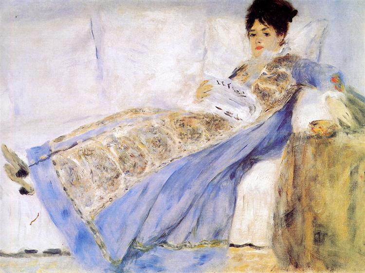 Madame Monet, 1872 - 雷諾瓦