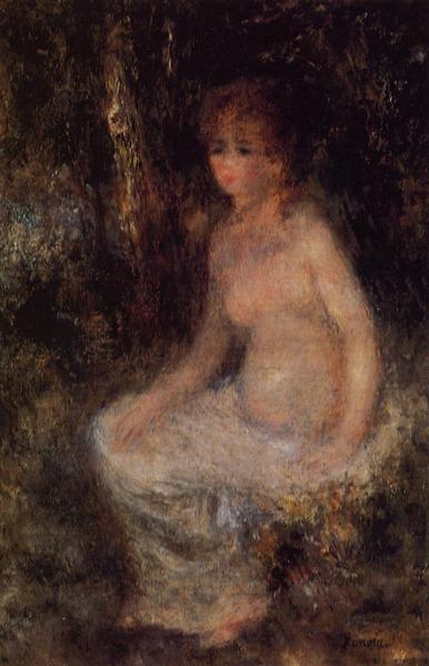 Nude Sitting in the Forest, c.1876 - Pierre-Auguste Renoir