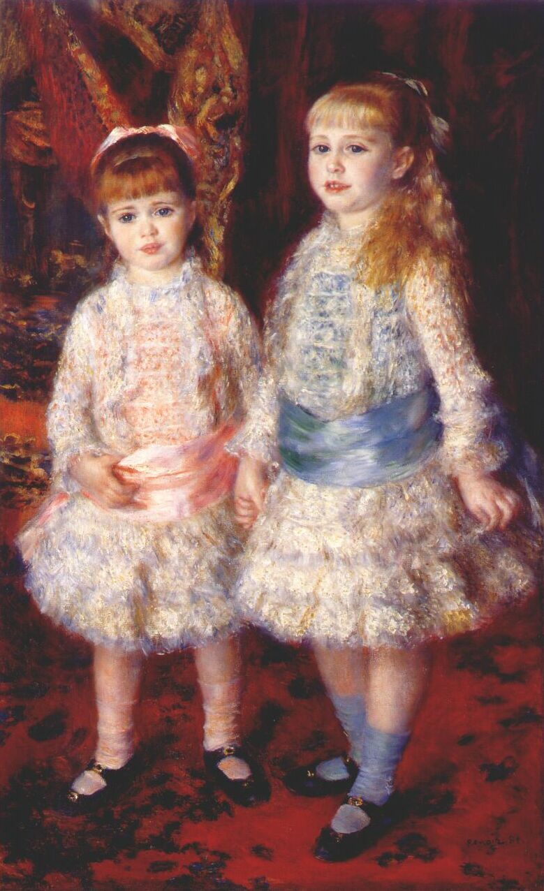  pink and blue by french painter Auguste Renoir