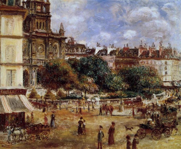 Place de la Trinite, 1875 - Auguste Renoir