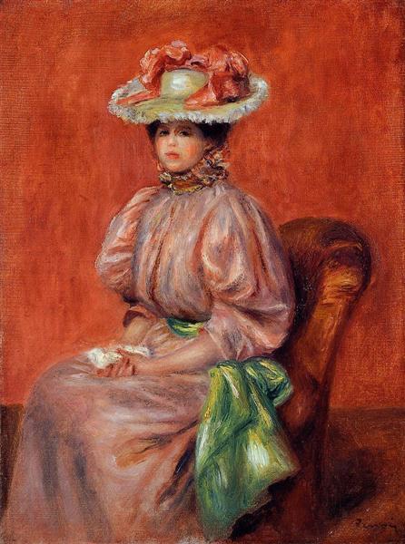 Seated Woman, 1895 - 雷諾瓦
