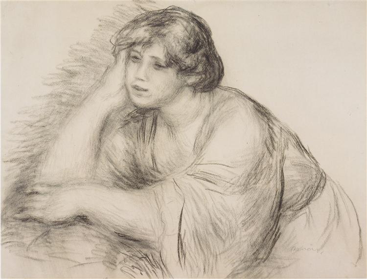 Sitting Girl, 1910 - 1917 - Пьер Огюст Ренуар