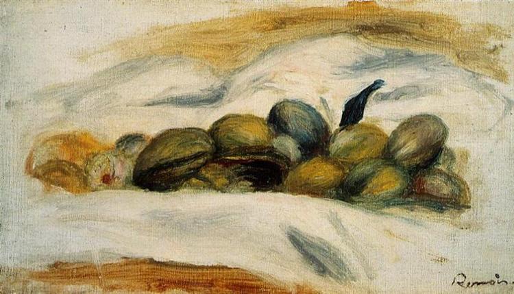 Still Life Almonds and Walnuts, 1905 - 雷諾瓦