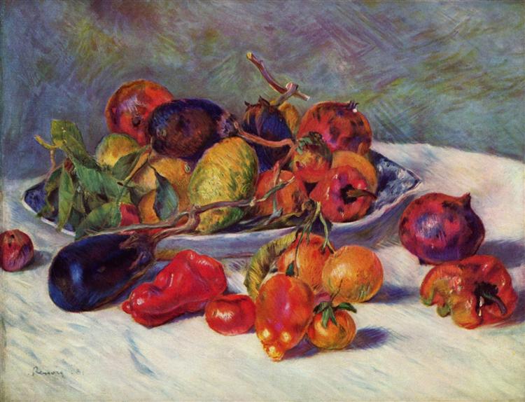 Still Life with Fruit, 1881 - Pierre-Auguste Renoir