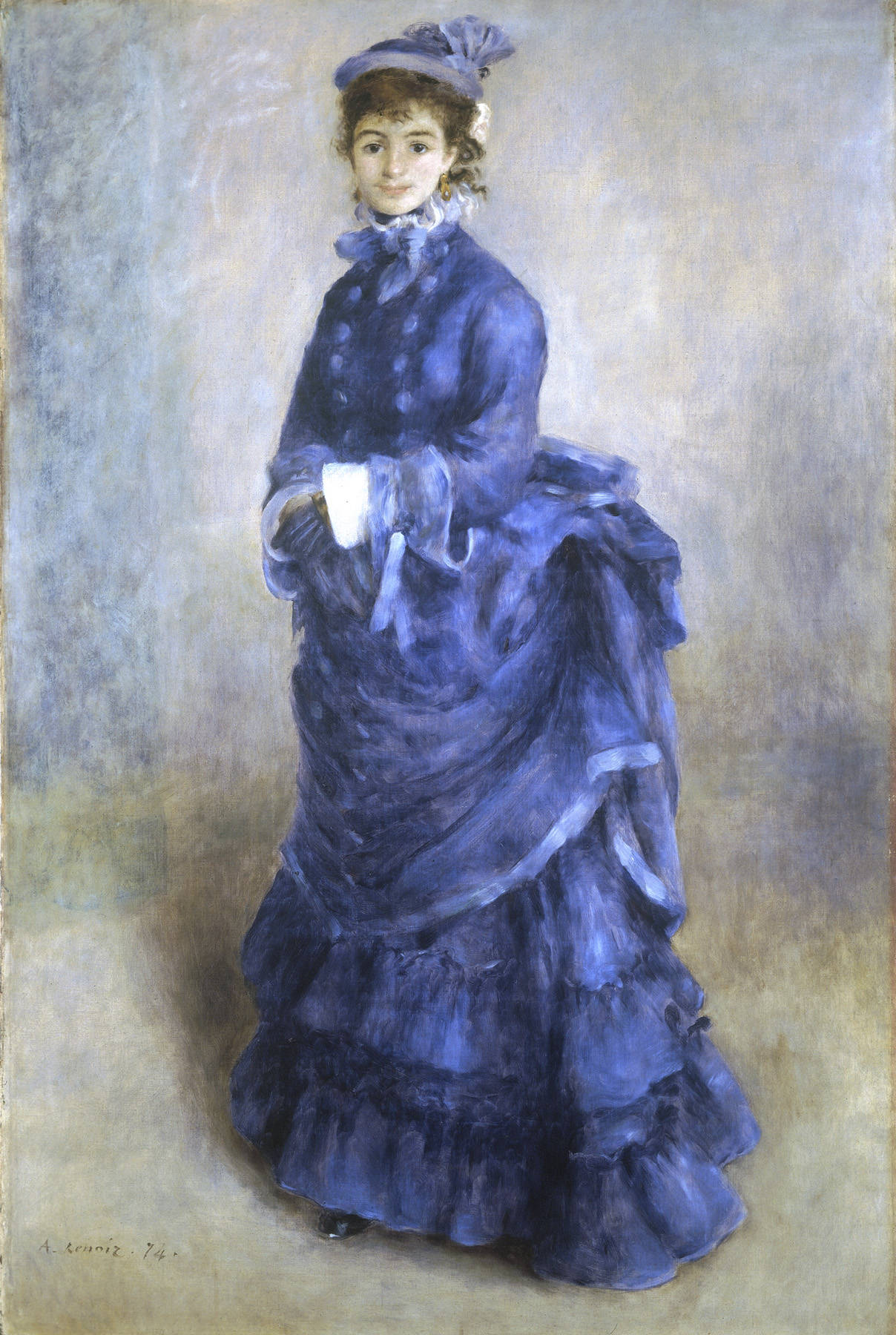 lady in blue painting