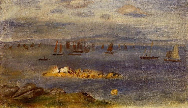 The Coast of Brittany, Fishing Boats, c.1878 - Pierre-Auguste Renoir