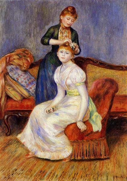 The Coiffure, 1888 - Auguste Renoir
