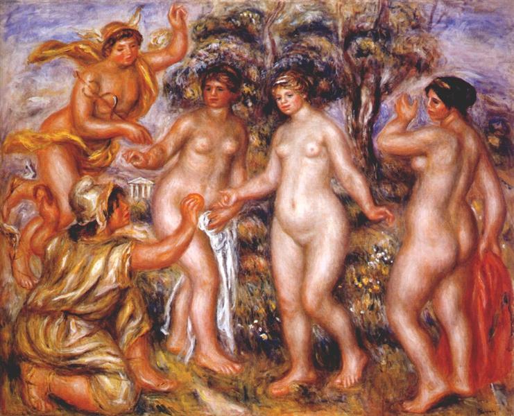 The Judgment of Paris, 1913 - 1914 - Пьер Огюст Ренуар