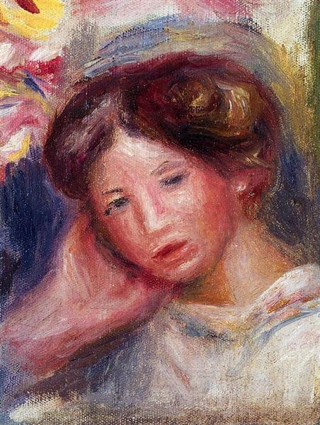 Woman`s Head, 1905 - 雷諾瓦