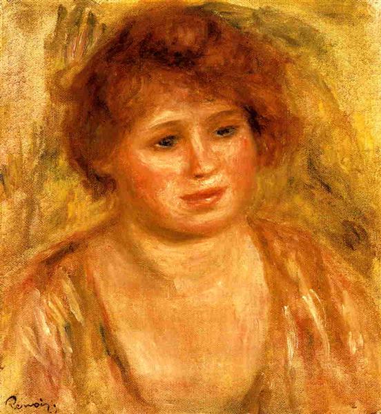 Woman`s Head, 1919 - Pierre-Auguste Renoir
