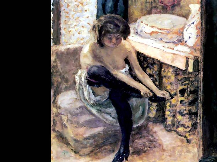 Woman in Black Stockings, c.1900 - Pierre Bonnard