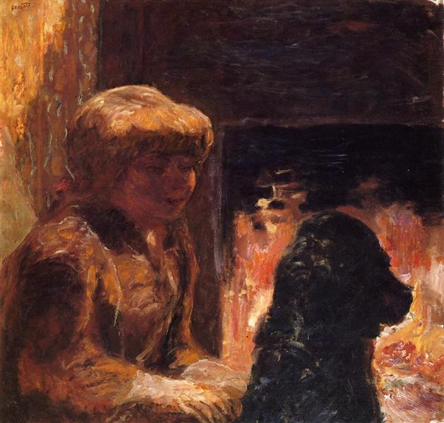 Woman with Dog (also known as Marthe Bonnard and Her Dog), 1906 - Pierre Bonnard