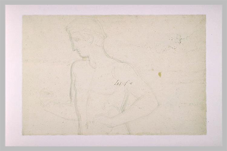 Study of a young man seen in chest - Pierre-Narcisse Guérin