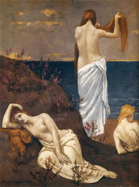 Young Girls by the Sea, 1894 - П`єр Пюві де Шаванн