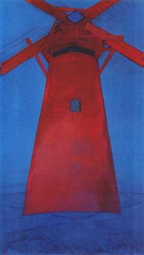 O Moinho Vermelho - Piet Mondrian