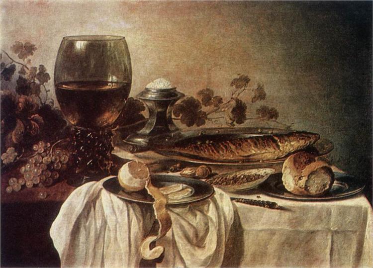 Breakfast Piece 1646, 1646 - Pieter Claesz