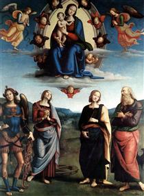 Madonna in Glory with the Child and Saints - Perugino