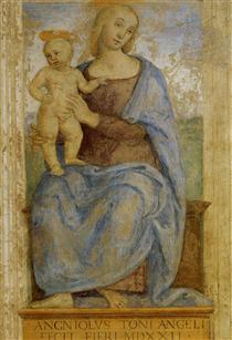 Madonna with Child. Oratory of Annunciation - П'єтро Перуджино