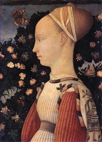 Portrait of a Princess of the House of Este - Antonio Pisanello
