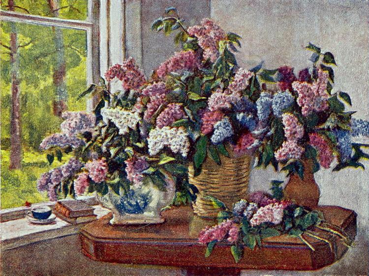 Lilacs by the window - Pyotr Konchalovsky
