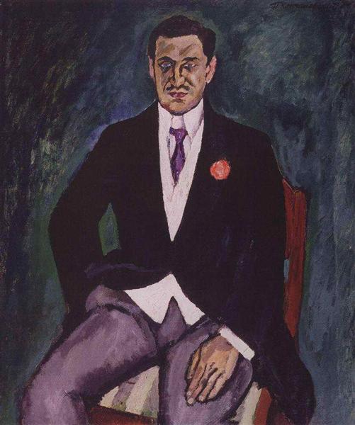 Portrait of Baron K. Rausch von Traubenberg, 1911 - Петро Кончаловський