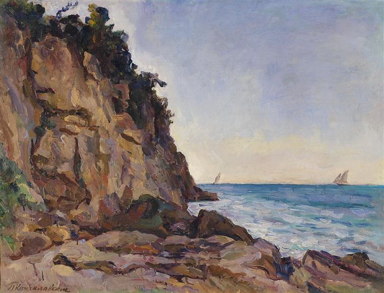 Rocks and sails, 1924 - Петро Кончаловський