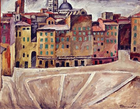 Siena. The urban landscape., 1912 - Петро Кончаловський