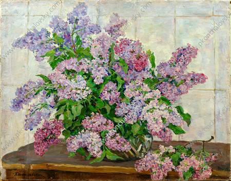 Still Life. Lilac against the stove., 1954 - Петро Кончаловський