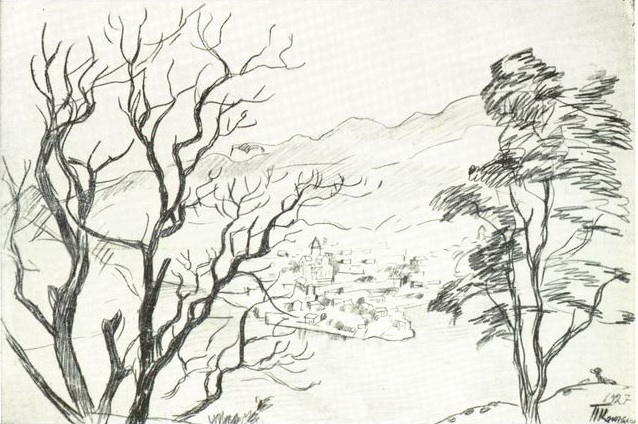 Вид на Мцхет с горы, 1927 - Пётр Кончаловский