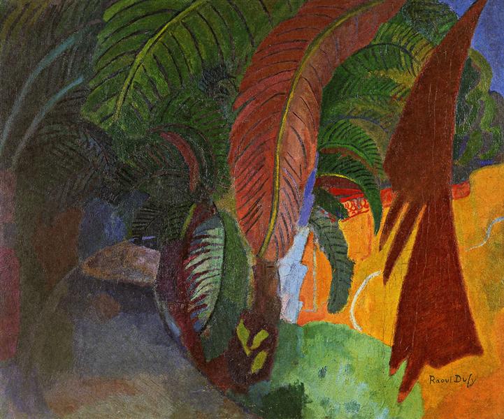 Palm Trees At Martigues (Homage To Gauguin), 1910 - Рауль Дюфі