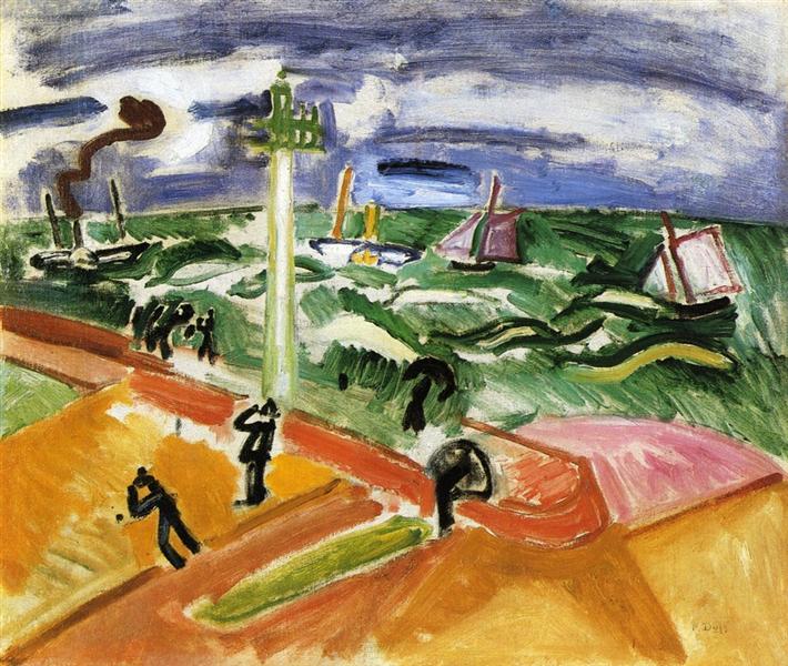 Storm at Sainte Adresse, 1909 - Рауль Дюфі