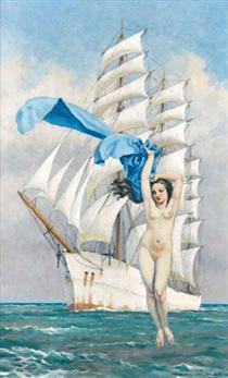 Vénus au voile bleu - Raphael Delorme
