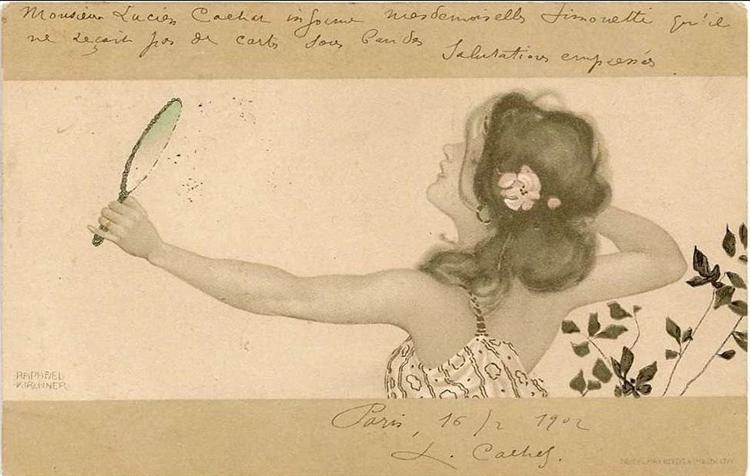 Girls between brown-green borders, 1901 - Raphael Kirchner