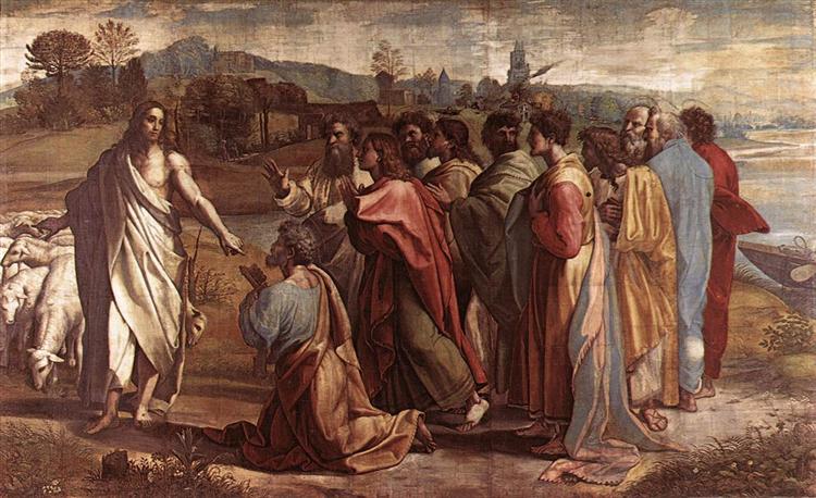 Christ's Charge to St. Peter (cartoon for the Sistine Chapel), 1515 - Rafael Sanzio