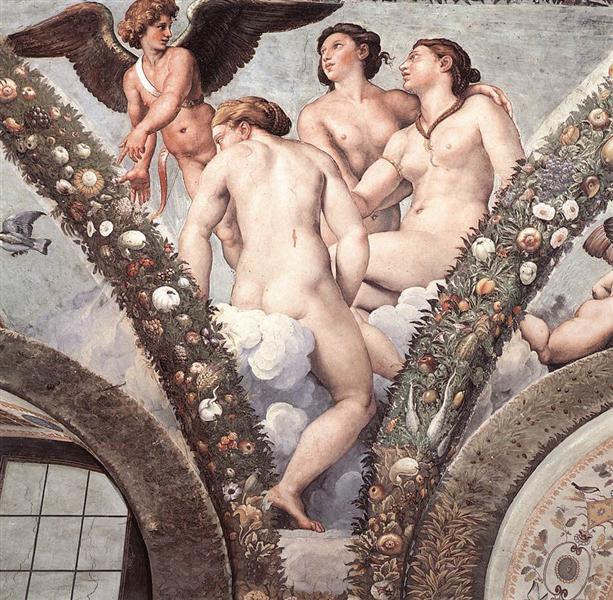 Cupid and the Three Graces, 1517 - Рафаель Санті