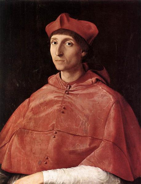 Portrait of a Cardinal, 1510 - Рафаель Санті