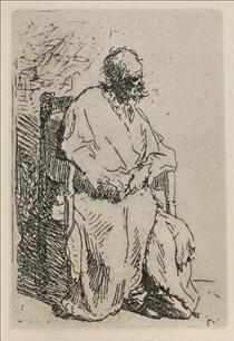 A Beggar Sitting in an Elbow Chair - Rembrandt