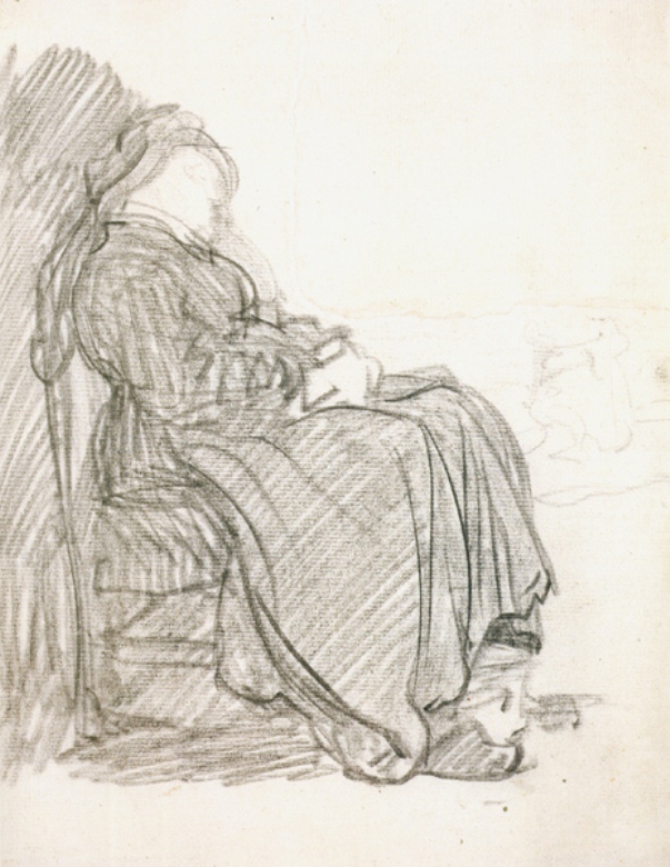 A Study of a Woman Asleep, 1630 - Rembrandt - WikiArt.org