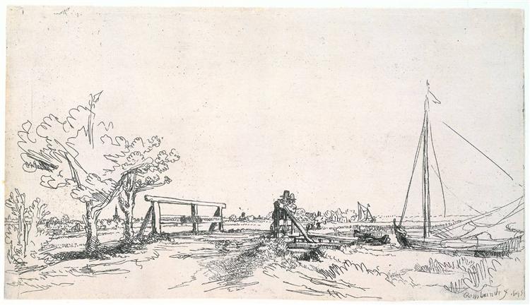 Bridge, 1645 - Rembrandt