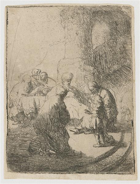 Christ disputing with the doctors, 1630 - Рембрандт