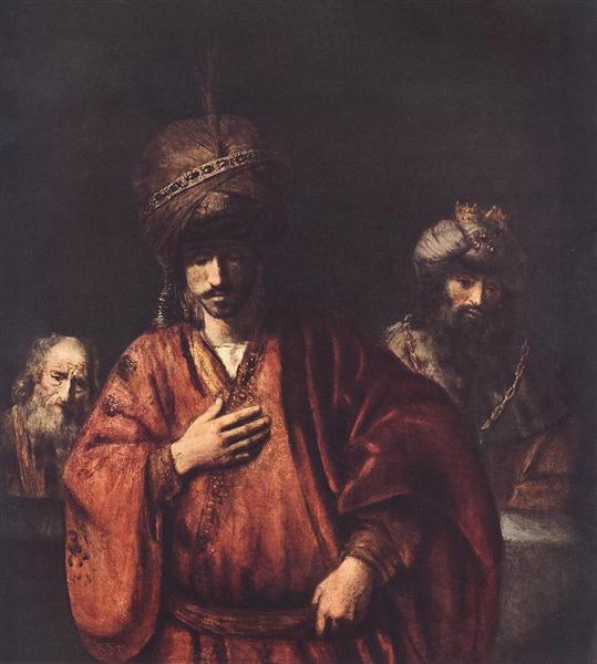 David and Uriah, 1665 - Rembrandt