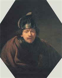 Autoportrait au casque - Rembrandt