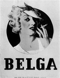 Poster for cigarettes "Belga" - Рене Магритт