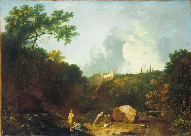 Distant View of Maecenas' Villa, Tivoli, 1756 - Ричард Уилсон