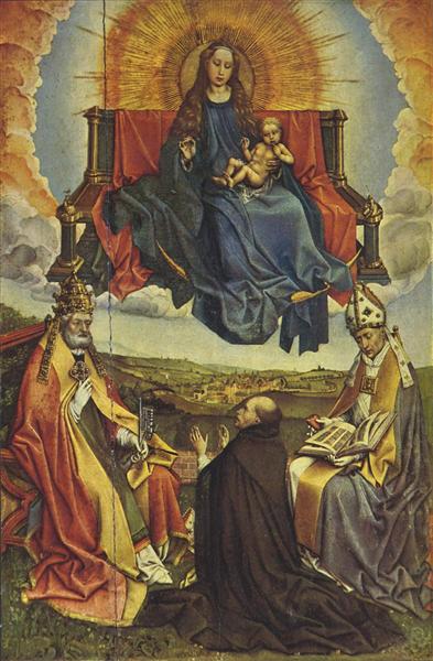 Holy Virgin in Glory, 1430 - Робер Кампен