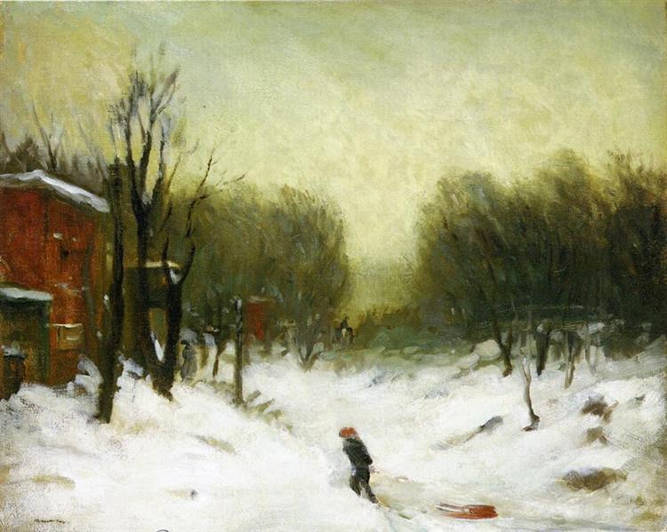 Seventh Avenue in the Snow - Robert Henri