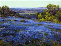 Bluebonnets, Late Afternoon, North of San Antonio - Robert Julian Onderdonk